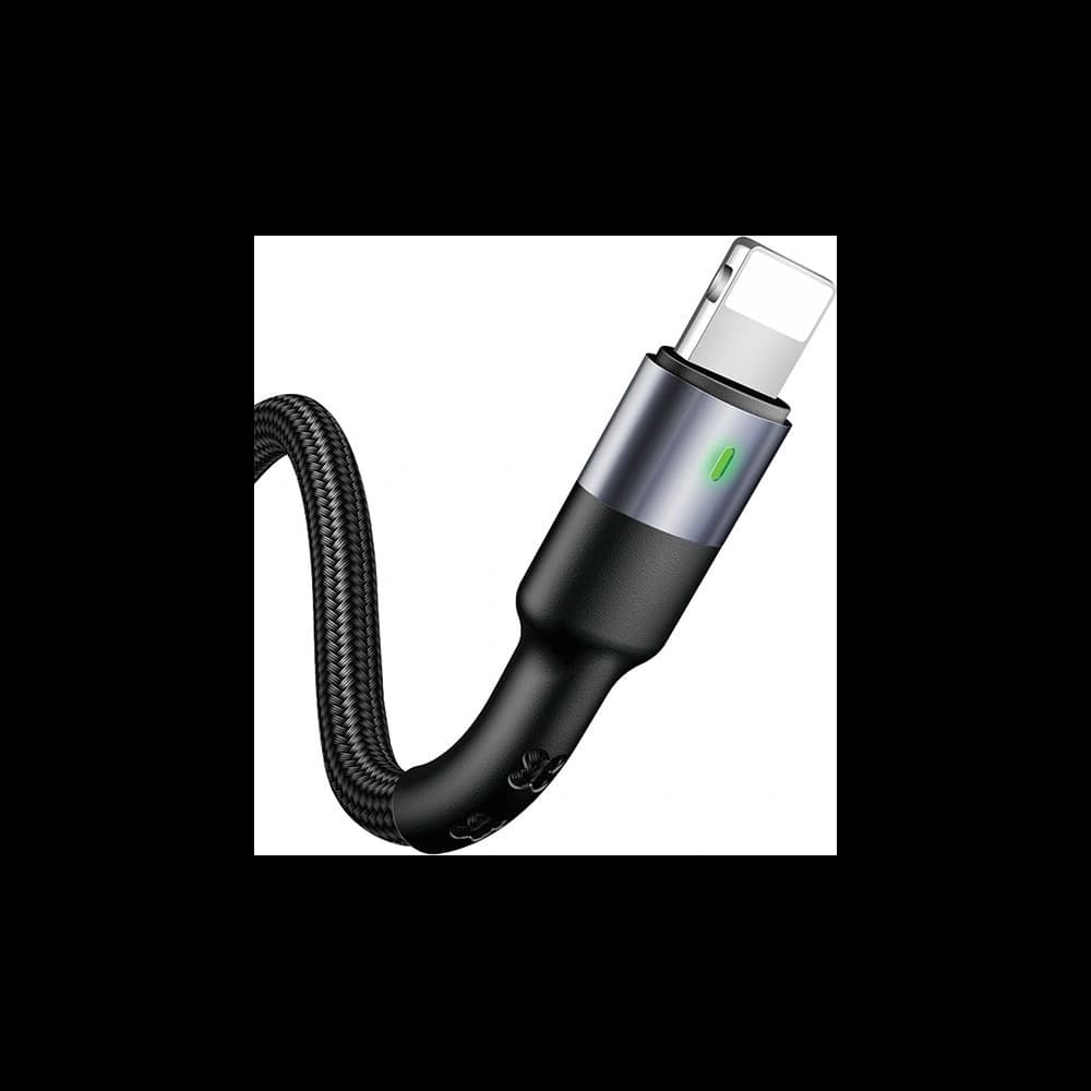 Kabel pletený USAMS U26 lightning 1m 2A rychlé nabíjení černý/black SJ311IP01 - 1