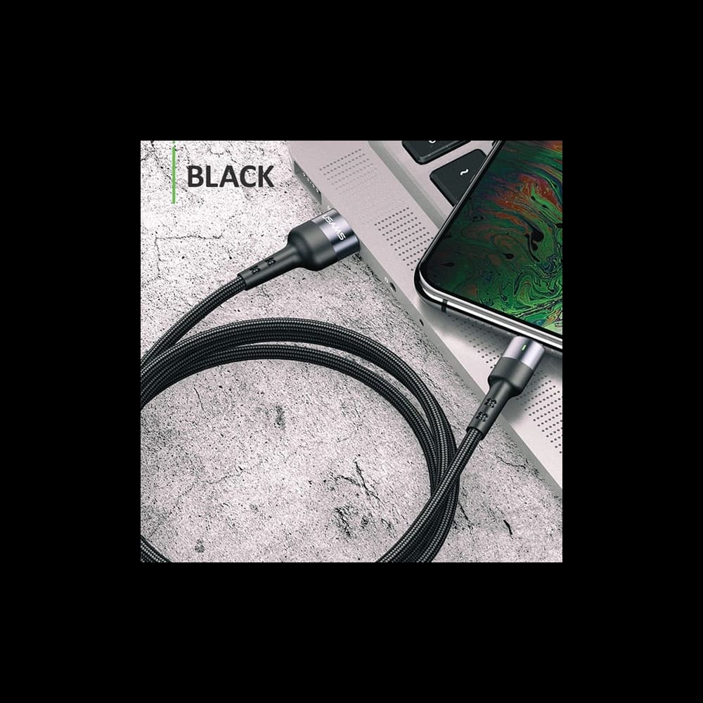 Kabel pletený USAMS U26 lightning 1m 2A rychlé nabíjení černý/black SJ311IP01 - 2