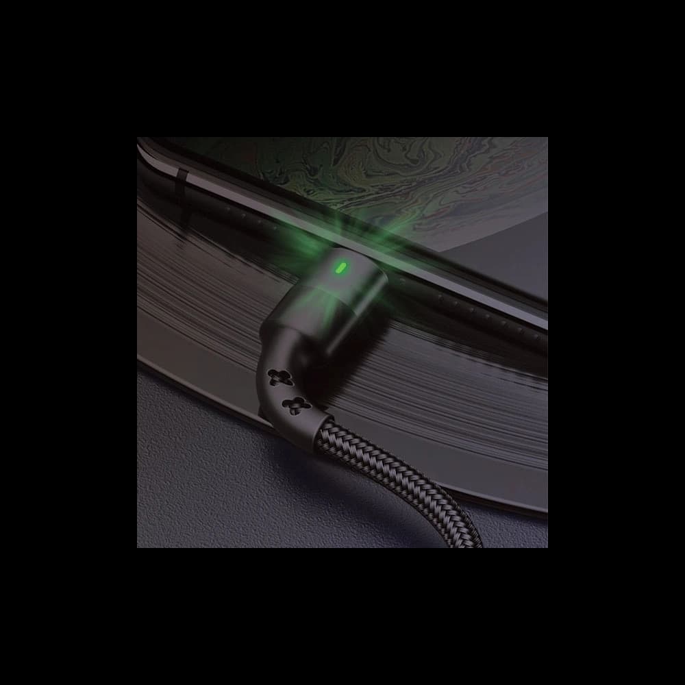 Kabel pletený USAMS U26 lightning 1m 2A rychlé nabíjení černý/black SJ311IP01 - 3