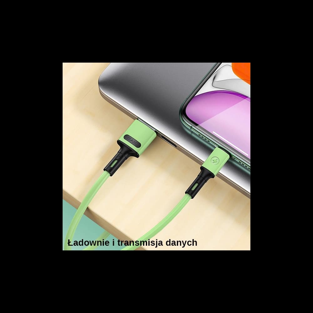 Kabel USAMS U52 microUSB 2A Schnellladung 1m weiß/SJ435USB01 - 3