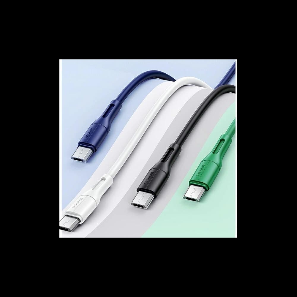 Kabel USAMS U68 microUSB 2A Fast Charge 1m blau SJ502USB03 - 2