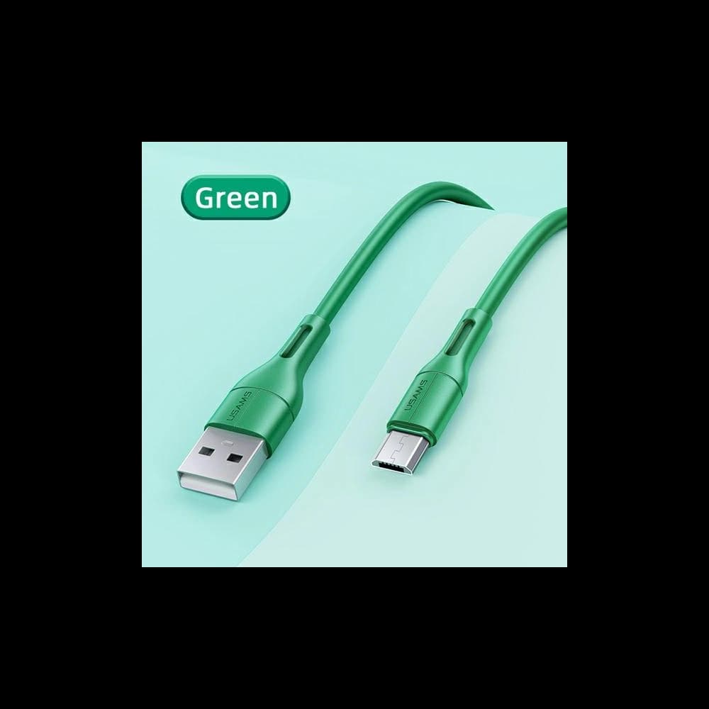 Kabel USAMS U68 microUSB 2A Fast Charge 1m zelený/green SJ502USB04 - 9