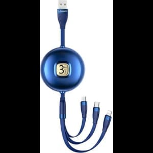 USAMS Cable U69 3in1 1m blue (Lightning/microUSB/USB-C) SJ508USB02 (US-SJ508)