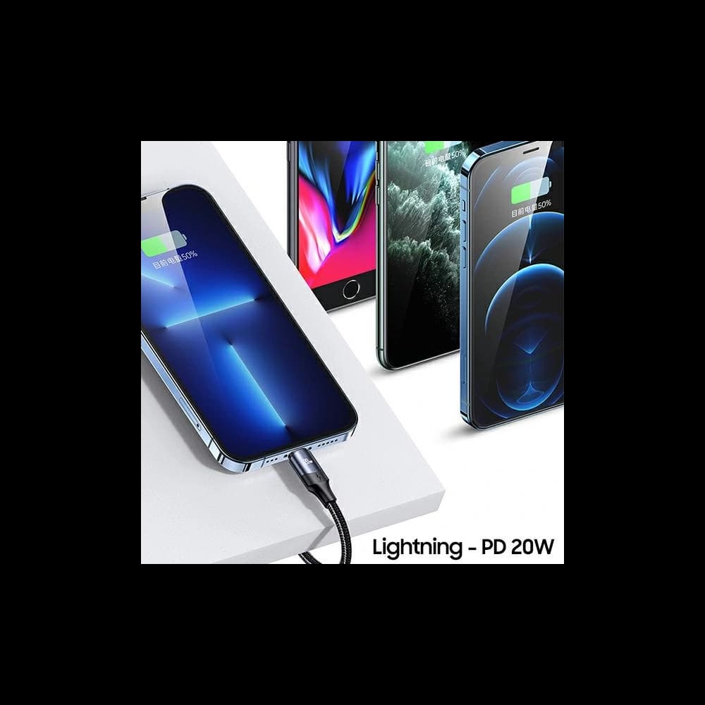 Kabel USAMS U71 USB-C/ Lighning na USB-C 1,2m 100W PD Fast Charge czarny/black SJ550USB01 - 5