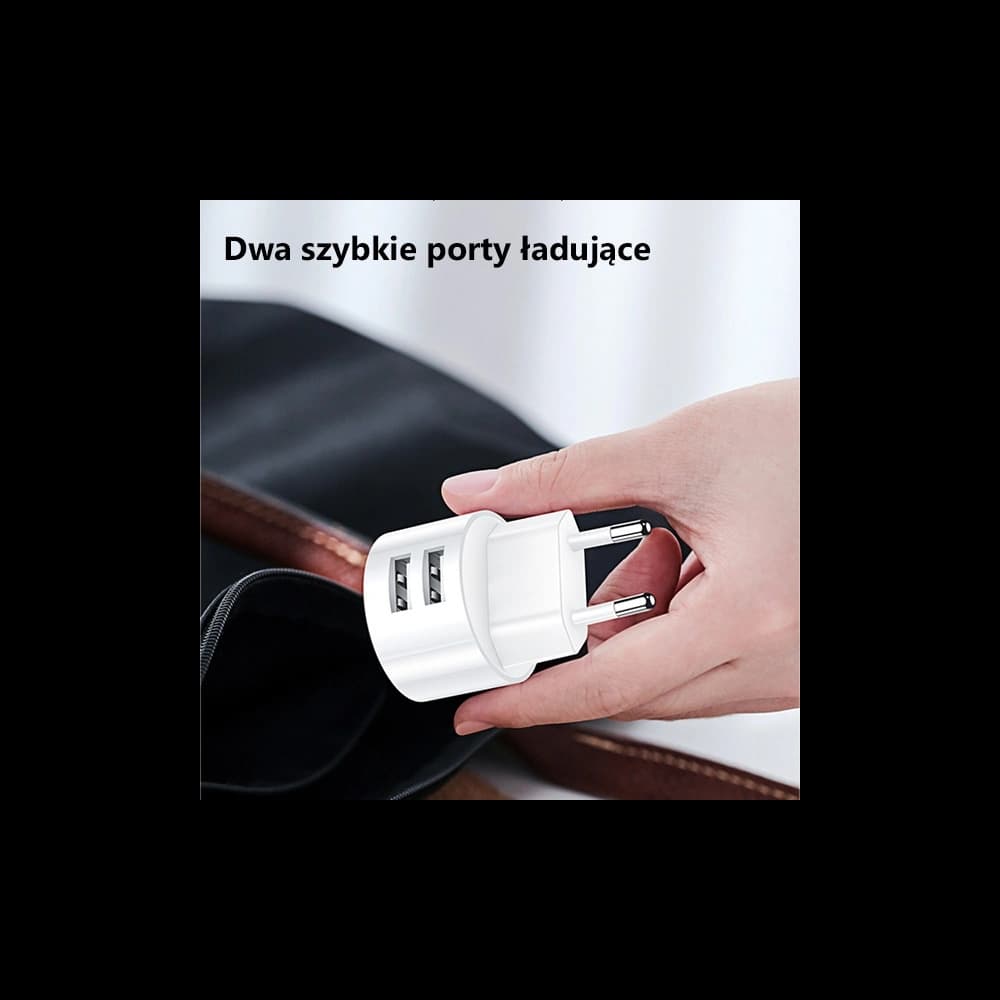 USAMS T20 2xUSB 2,1A kör alakú fehér/white Gyors Töltő CC80TC01 - 2