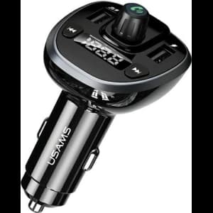 FM-Transmitter USAMS C21, Freisprecheinrichtung, Bluetooth 5.0, MP3, 2xUSB 3,4A schwarz/black CC115GC01