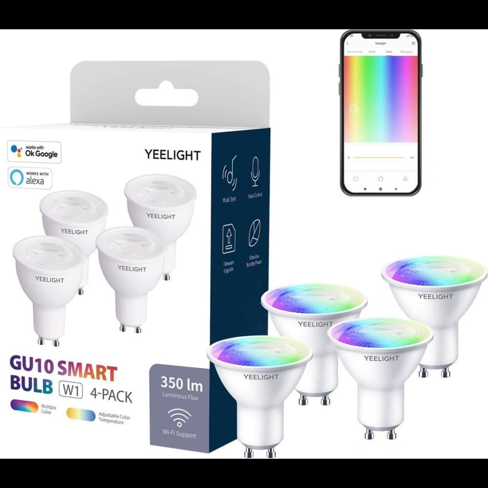 Yeelight W1 Smart Light Bulb GU10 (color) [4 PACK] - 1
