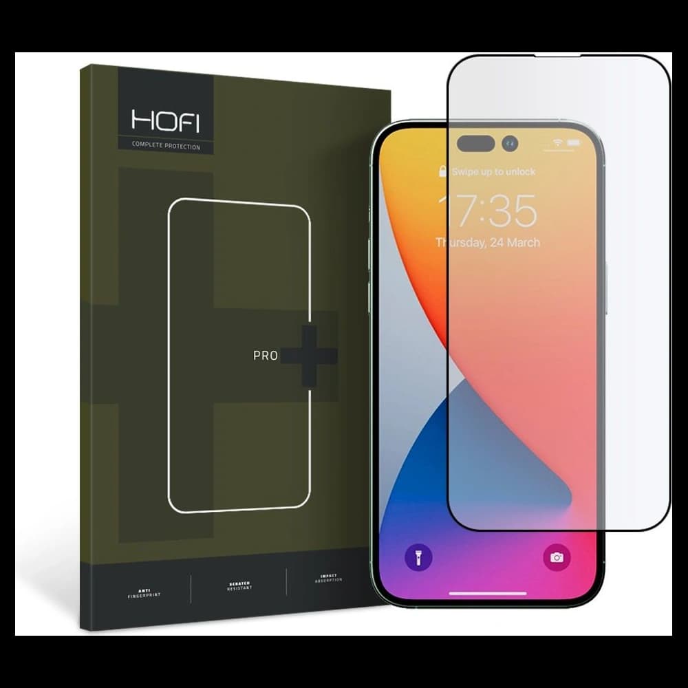Gehärtetes Glas Hofi Glass Pro+ Apple iPhone 14 Pro Schwarz - 1