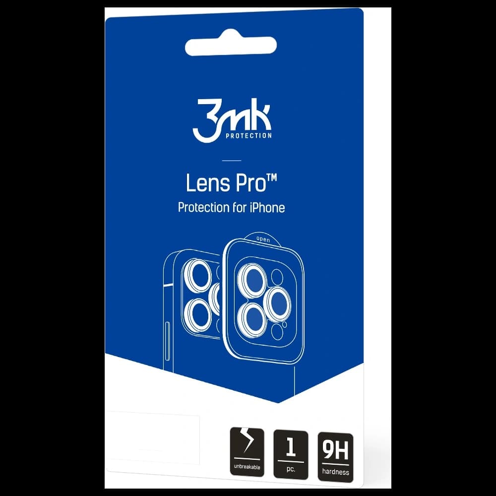 Szkło hybrydowe na obiektyw aparatu 3MK Lens Protection Pro Apple iPhone 14 fioletowy/violet - 1