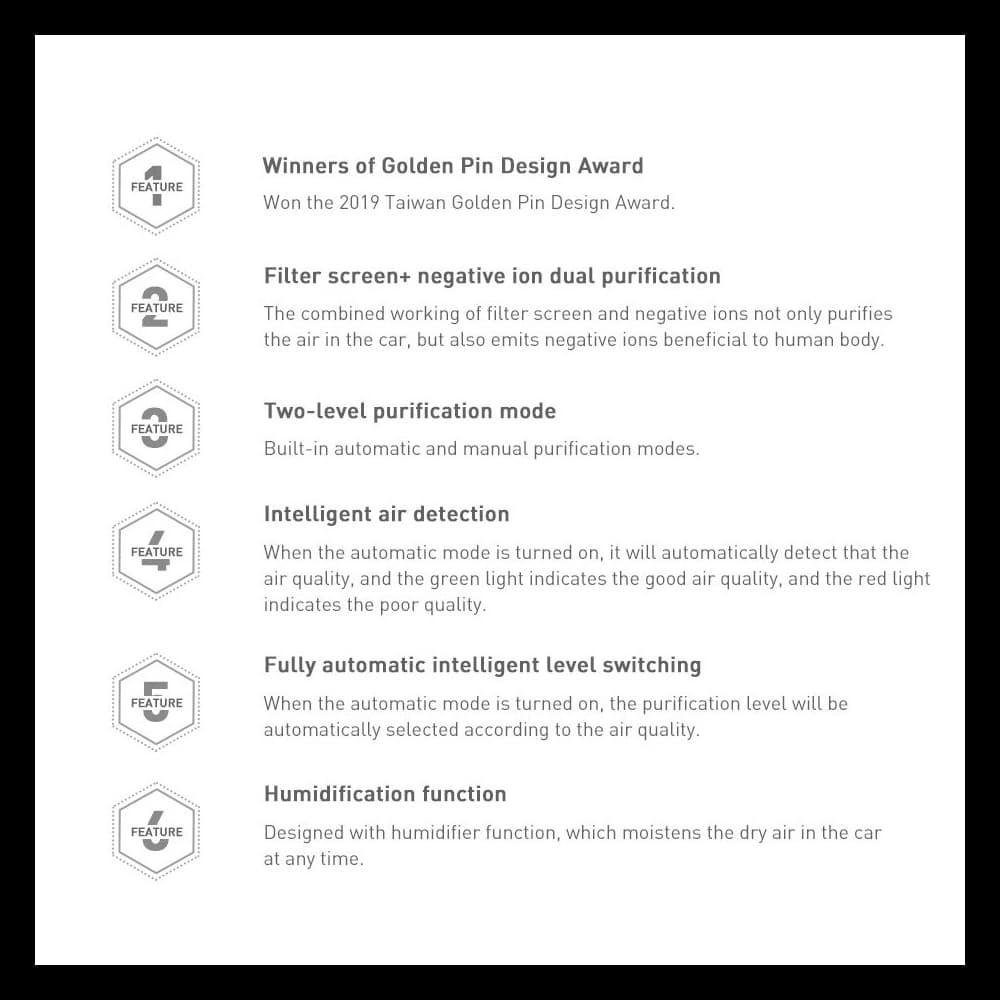 Baseus Auto-Lufterfrischer mit Befeuchtungsfunktion schwarz - 19