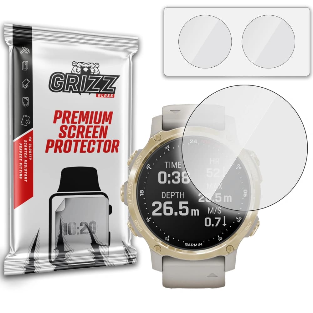 Hybriertes Glas GrizzGlass HybridGlass für Garmin Descent Mk2s - 1