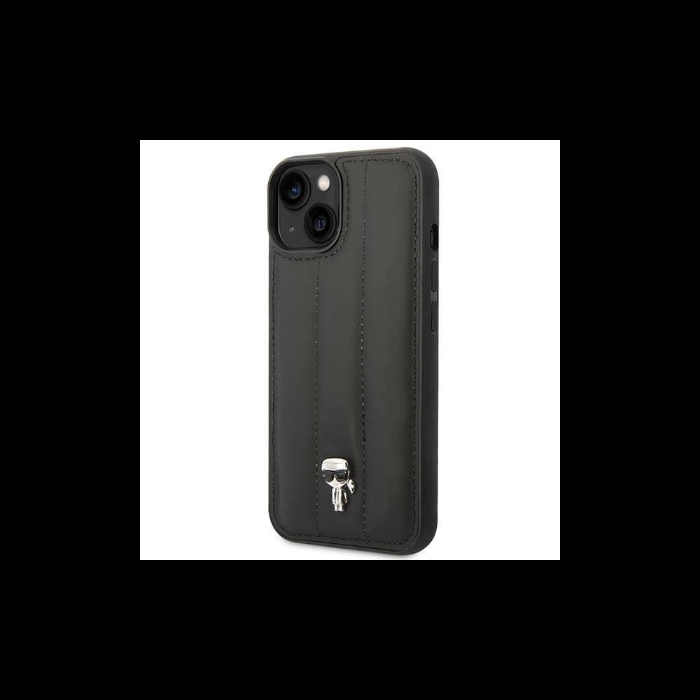 Case Karl Lagerfeld KLHCP14MPSQPK Apple iPhone 14 Plus / 15 Plus Hardcase schwarz/black Puffy Ikonik Pin - 2