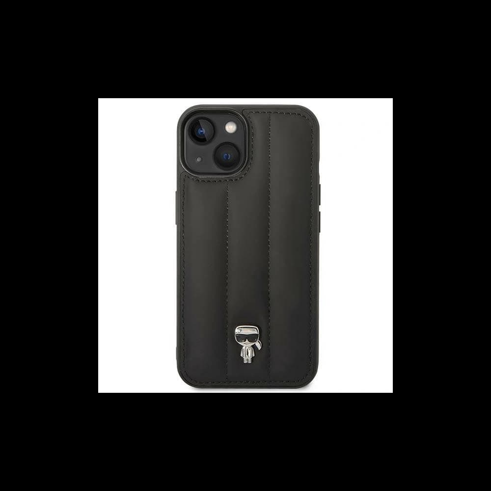 Case Karl Lagerfeld KLHCP14MPSQPK Apple iPhone 14 Plus / 15 Plus Hardcase schwarz/black Puffy Ikonik Pin - 3