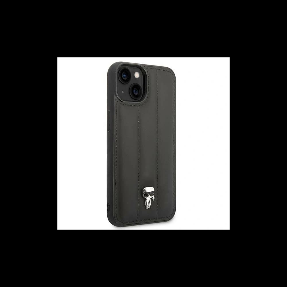 Case Karl Lagerfeld KLHCP14MPSQPK Apple iPhone 14 Plus / 15 Plus Hardcase schwarz/black Puffy Ikonik Pin - 4
