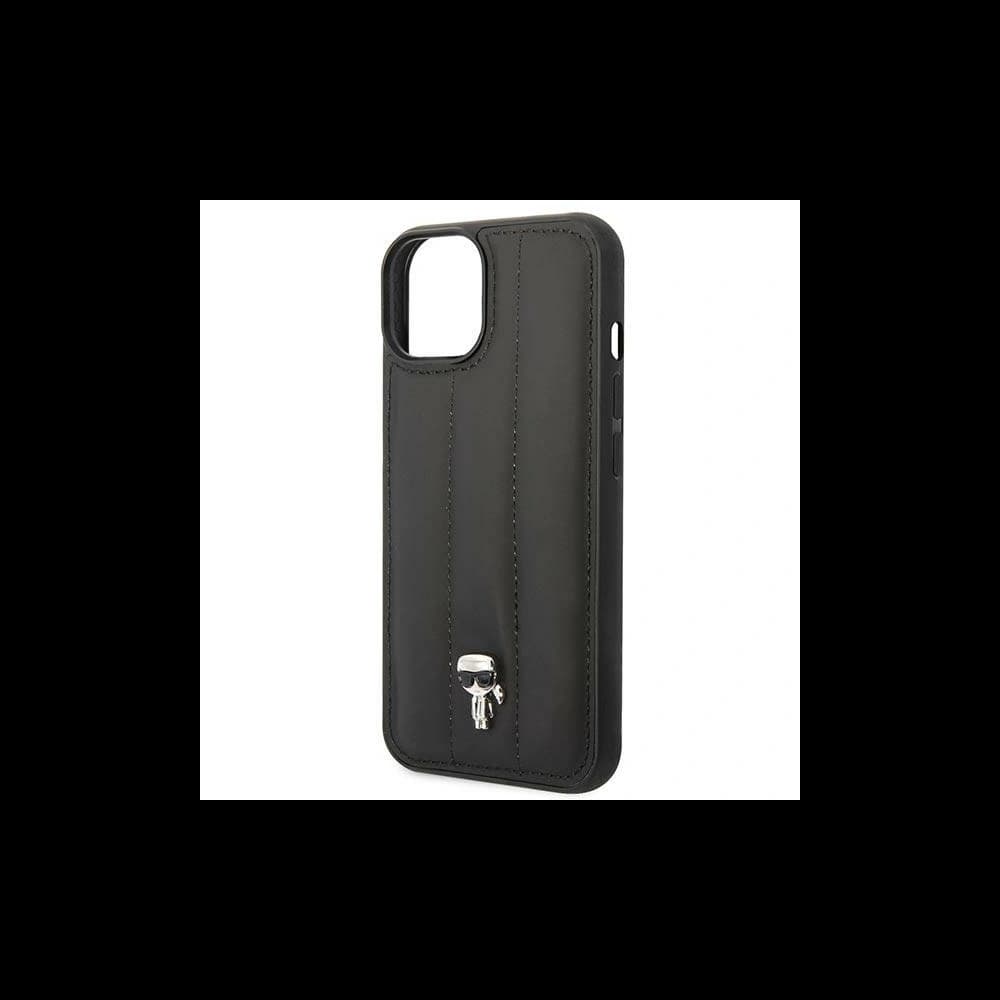 Case Karl Lagerfeld KLHCP14MPSQPK Apple iPhone 14 Plus / 15 Plus Hardcase schwarz/black Puffy Ikonik Pin - 6