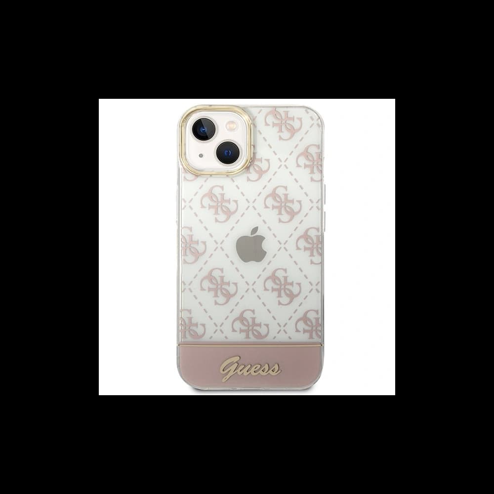 Etui Guess GUHCP14MHG4MHP Apple iPhone 14 Plus / 15 Plus różowy/pink hardcase 4G Pattern Script - 3