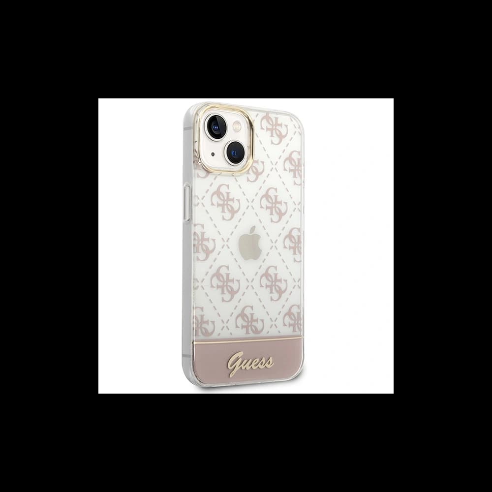Etui Guess GUHCP14MHG4MHP Apple iPhone 14 Plus / 15 Plus różowy/pink hardcase 4G Pattern Script - 4