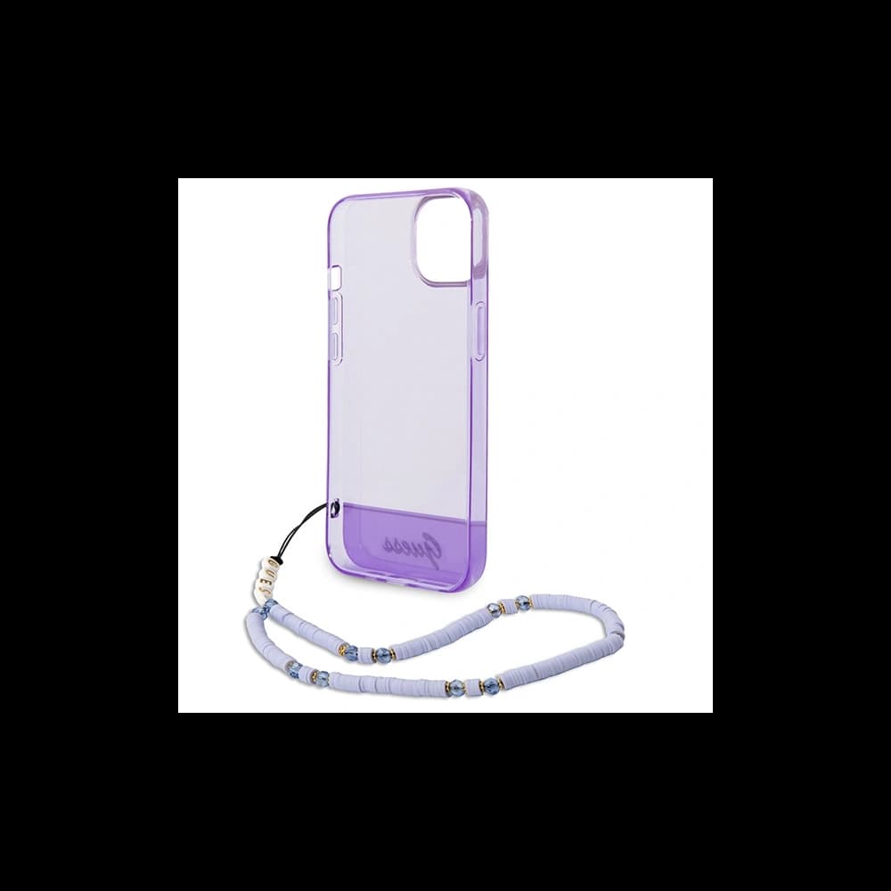 Etui Guess GUHCP14SHGCOHU Apple iPhone 14 fioletowy/purple hardcase Translucent Pearl Strap - 6