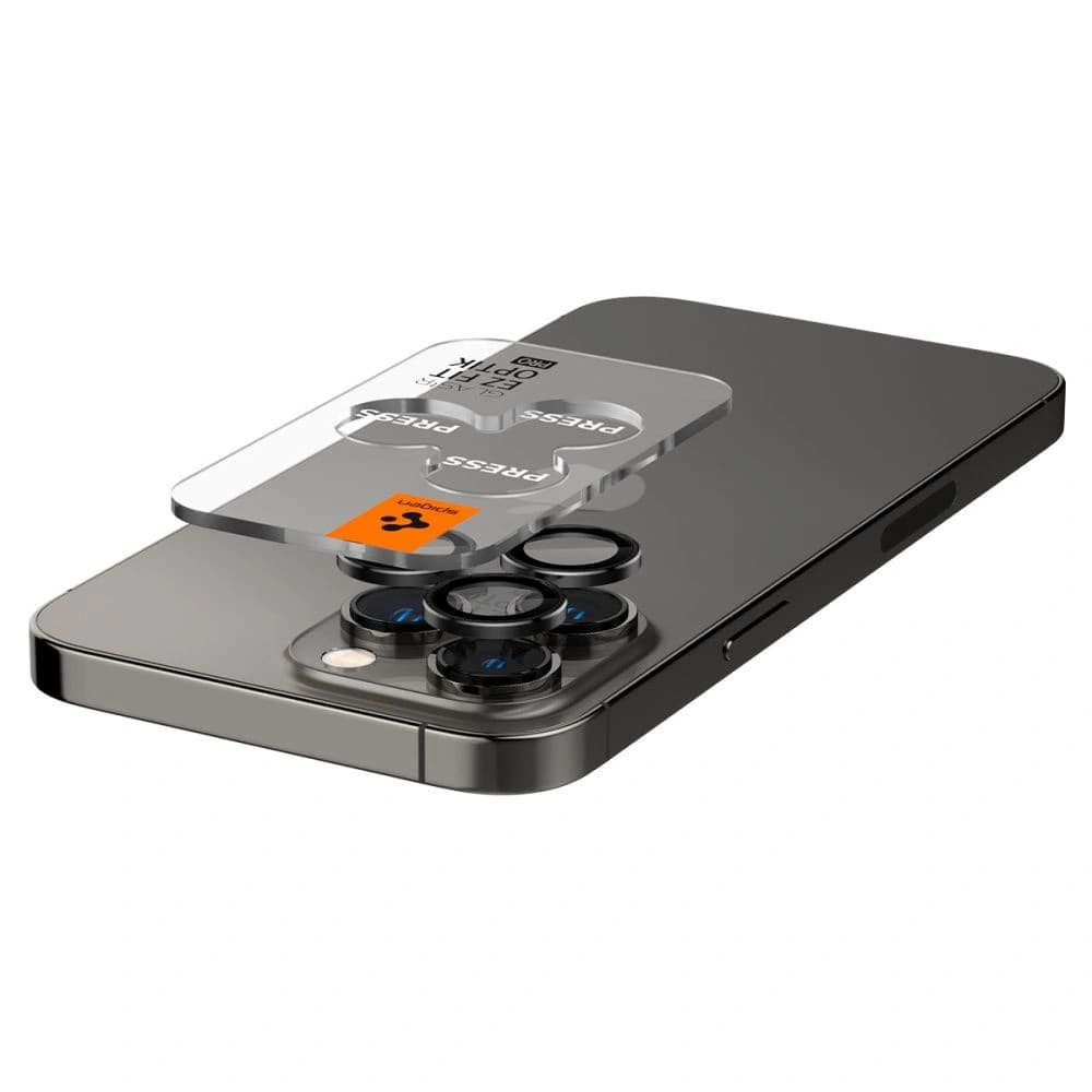 Edzett üveg Spigen Optik.tr ez Fit Camera Protector Apple iPhone 14 Pro / 14 Pro Max / 15 Pro / 15 Pro Max / 16 Pro / 16 Pro Max / 17 Pro / 17 Pro Max Fekete [2 PACK] - 6