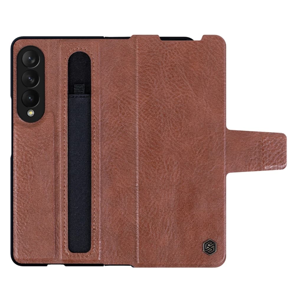 Etui Nillkin Aoge Leather Samsung Galaxy Z Fold 3 hnědý - 1