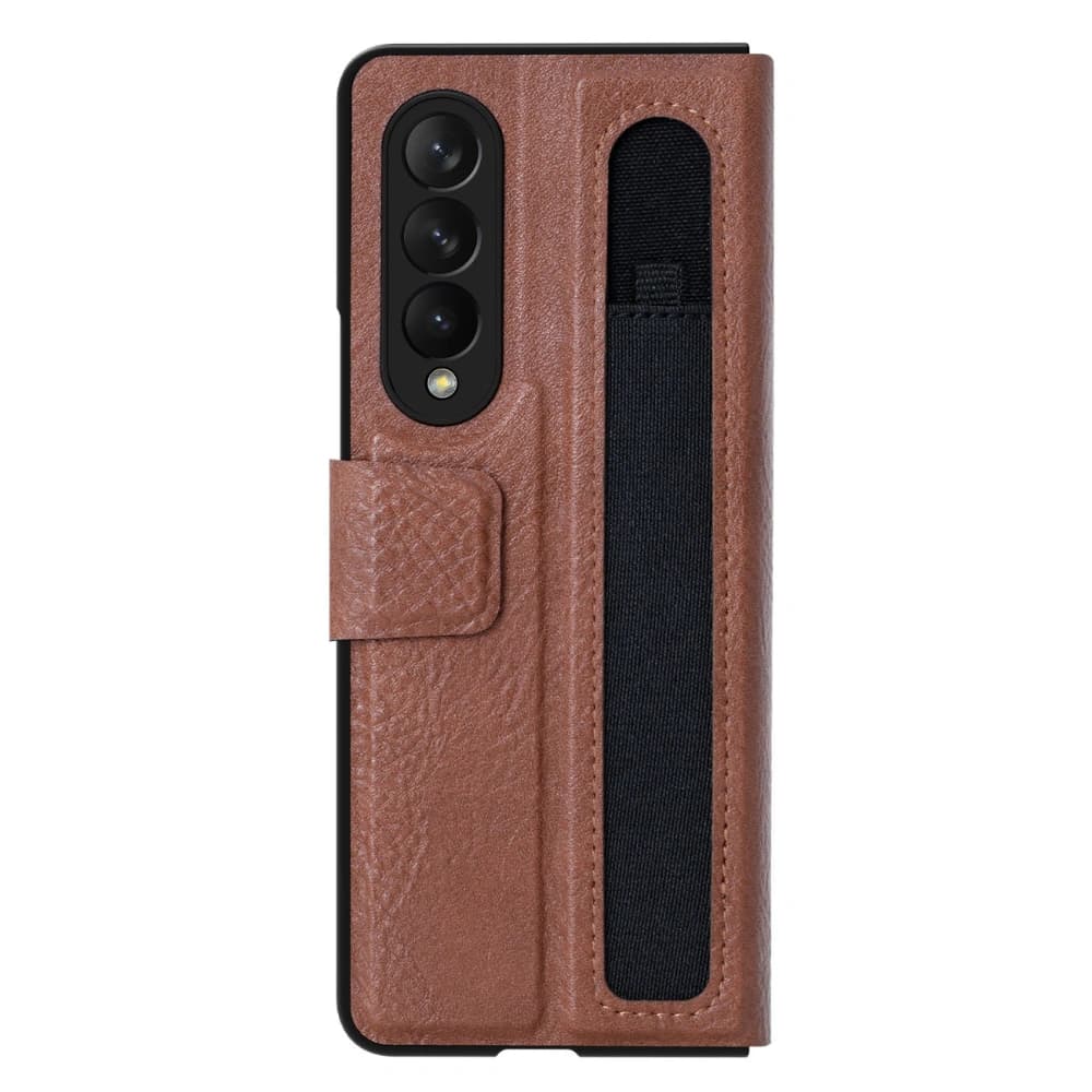Etui Nillkin Aoge Leather Samsung Galaxy Z Fold 3 hnědý - 3