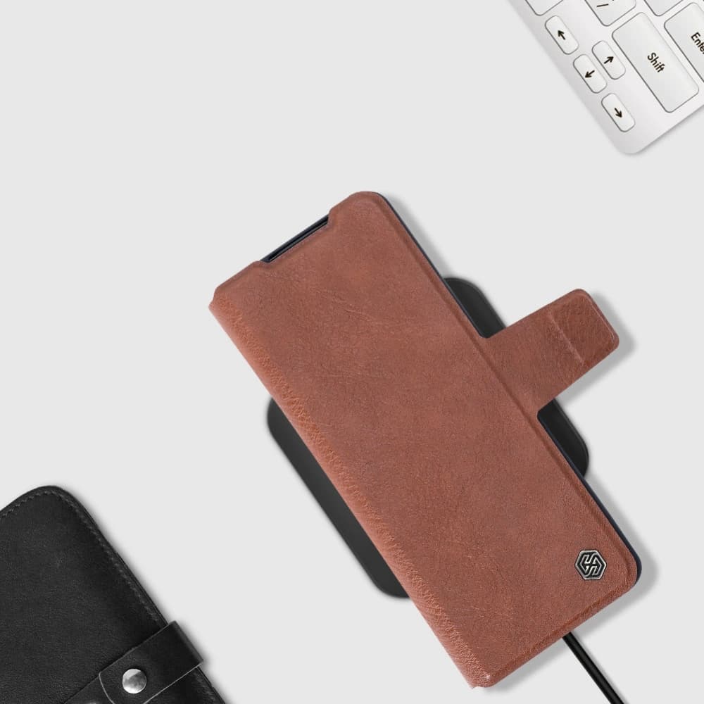 Etui Nillkin Aoge Leather Samsung Galaxy Z Fold 3 hnědý - 11