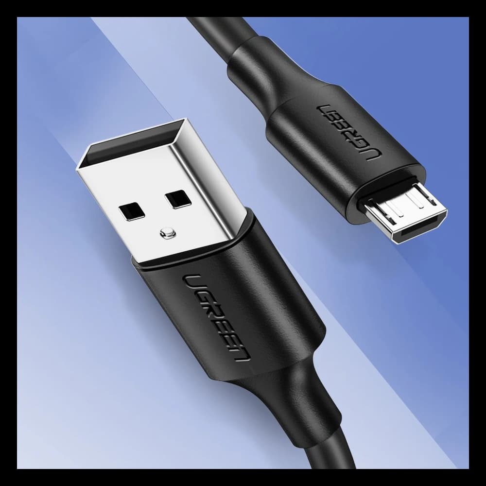 Kabel UGREEN US289 USB/microUSB 2,4A 480Mbps 1,5m černý - 3
