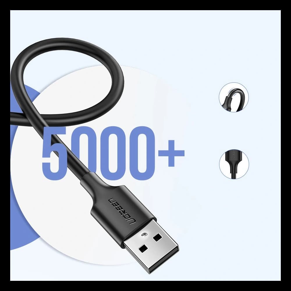 Kabel UGREEN US289 USB/microUSB 2,4A 480Mbps 1,5m černý - 8