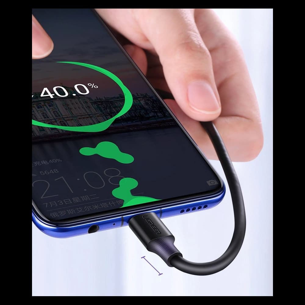 Kabel UGREEN US289 USB/microUSB 2,4A 480Mbps 1,5m černý - 20