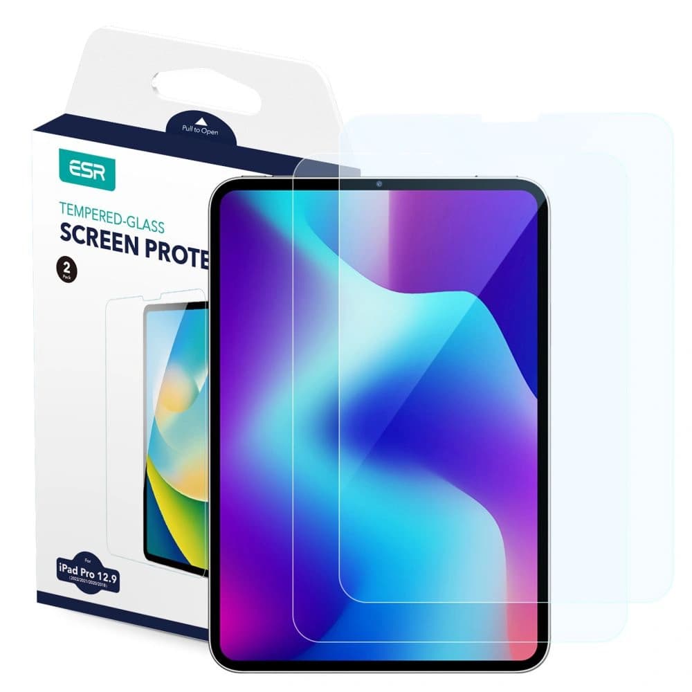 Glas ESR Gehärtetes Glas für Apple iPad Pro 12.9 2020/2021 (4. und 5. Generation) Klar [2 PACK] - 1