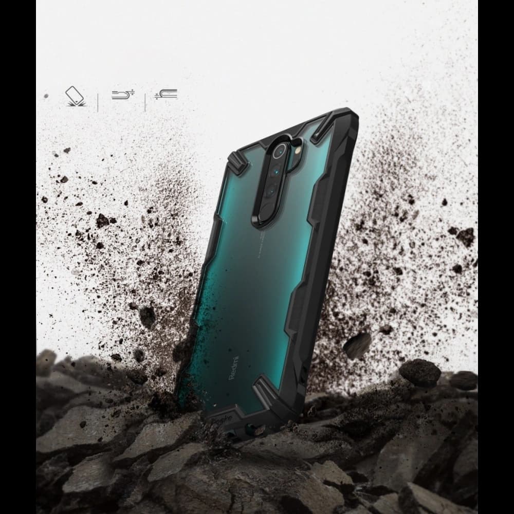 Case Ringke Fusion-X Redmi Note 8 Pro Schwarz - 4