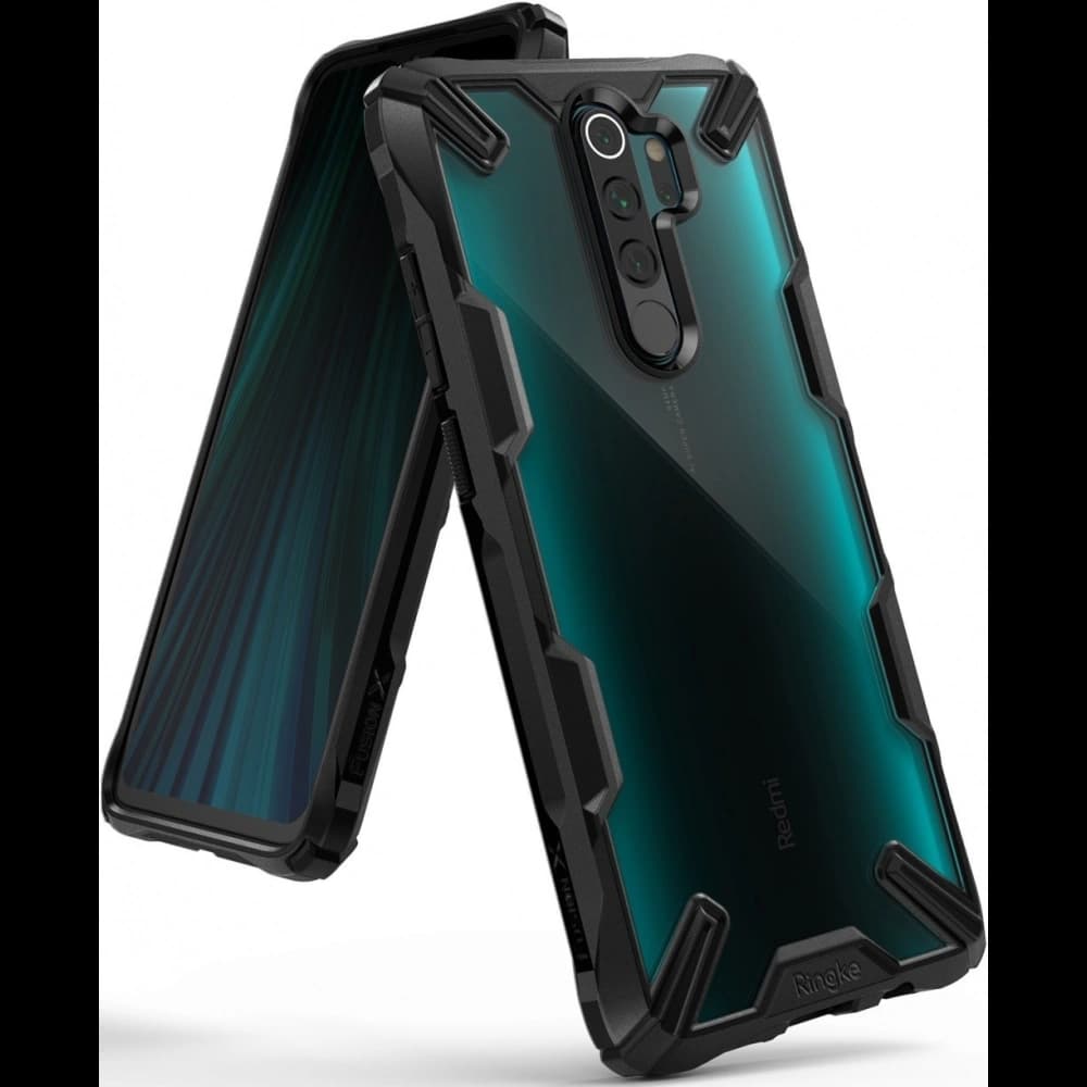 Case Ringke Fusion-X Redmi Note 8 Pro Schwarz - 1