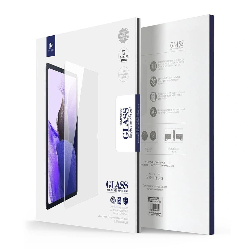 Hőkezelt üveg Dux Ducis Tempered Glass Samsung Galaxy Tab S8+ Plus/Tab S7+ Plus/Tab S7 FE átlátszó (tokbarát) - 5