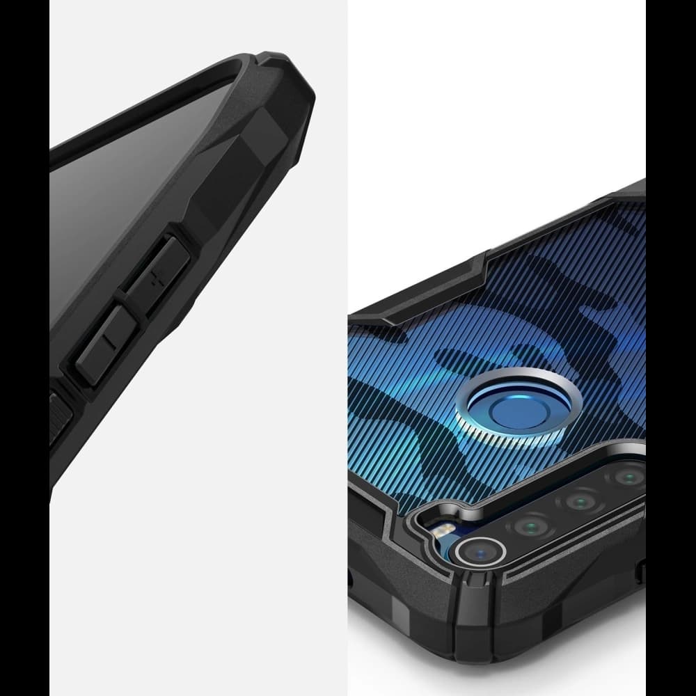 Case Ringke Fusion-X Design Redmi Note 8 Camo (Moro) Schwarz - 3