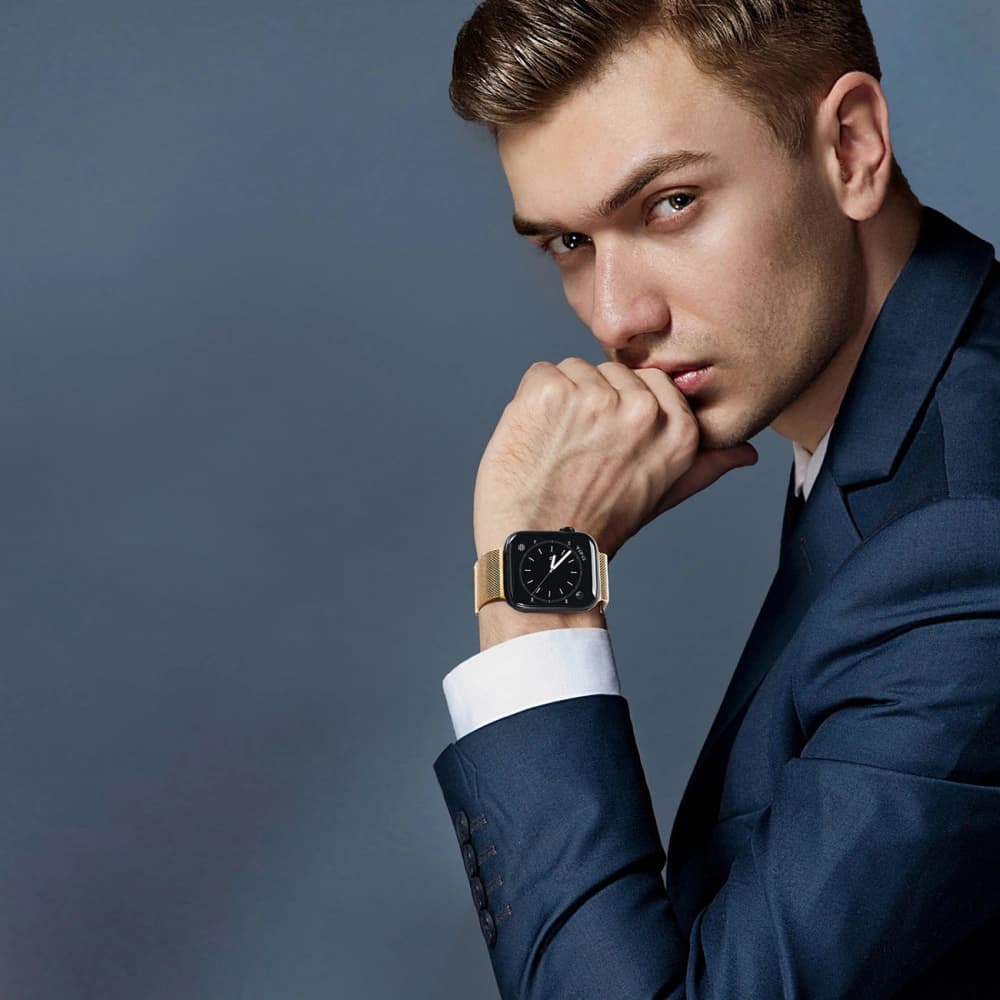 Dux Ducis Magnetic Strap Apple Watch 4/5/6/7/SE/8/9/Ultra 44/45/49mm gold (Milanese Version) - 10