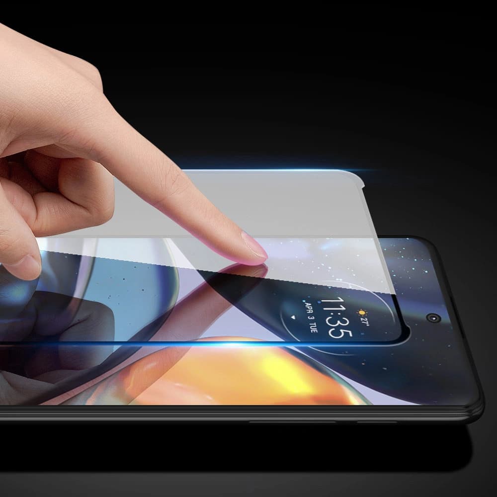 Sticlă temperată Dux Ducis 10D pentru Motorola Moto G22, neagră (compatibilă cu carcasele) - 8