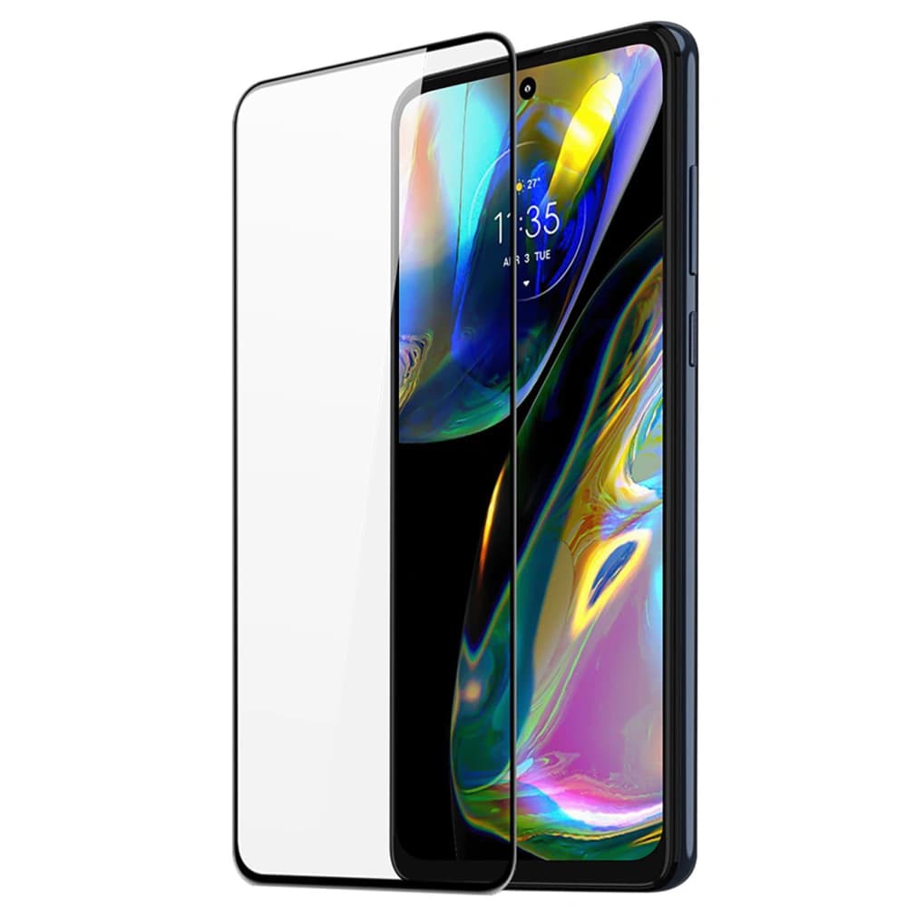 Edzett üveg Dux Ducis 10D Tempered Glass Motorola Moto G52 fekete (tokbarát) - 1