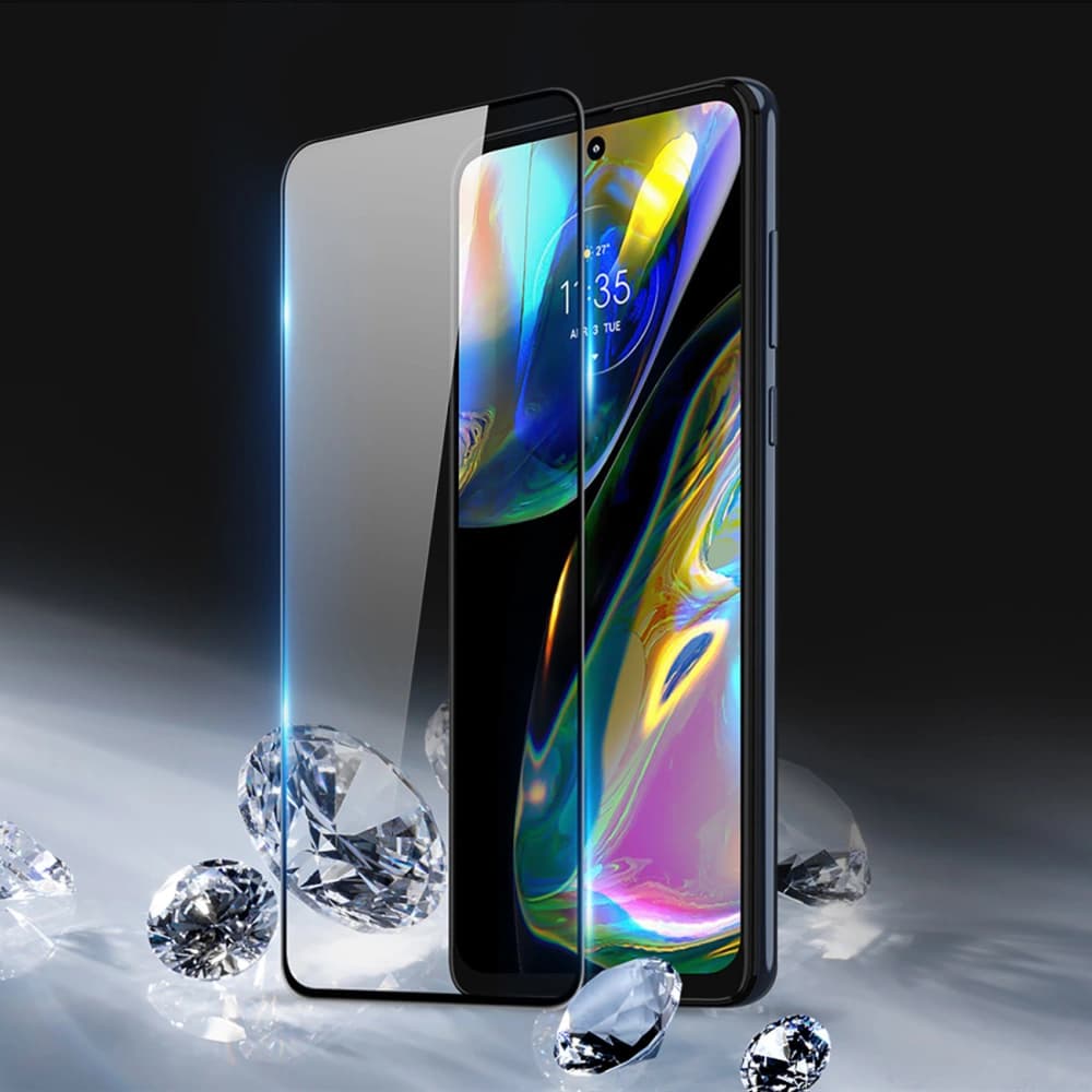 Edzett üveg Dux Ducis 10D Tempered Glass Motorola Moto G52 fekete (tokbarát) - 4