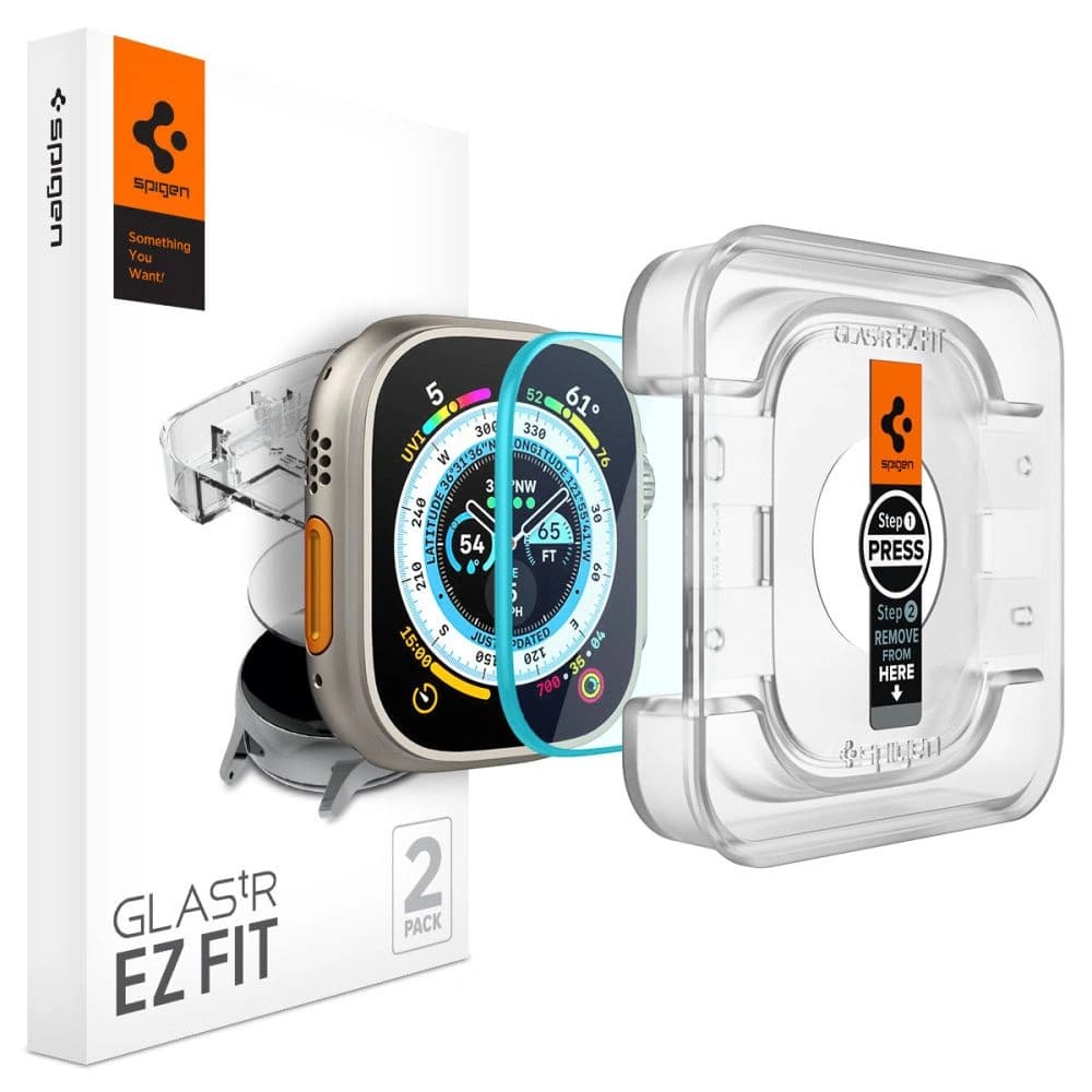 Edzett üveg Spigen GLAS.tR ez Fit Apple Watch Ultra 1 / 2 / 3 49mm Clear [2 PACK] - 1