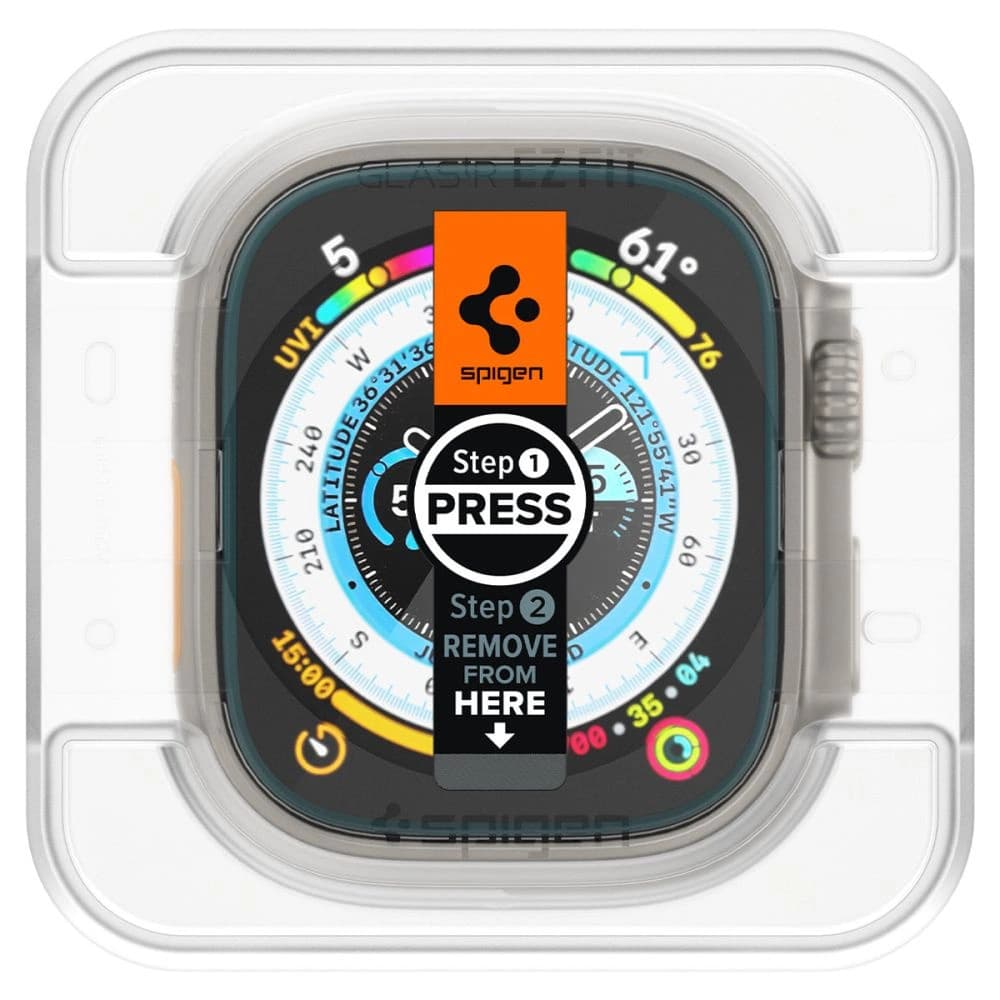 Edzett üveg Spigen GLAS.tR ez Fit Apple Watch Ultra 1 / 2 / 3 49mm Clear [2 PACK] - 2