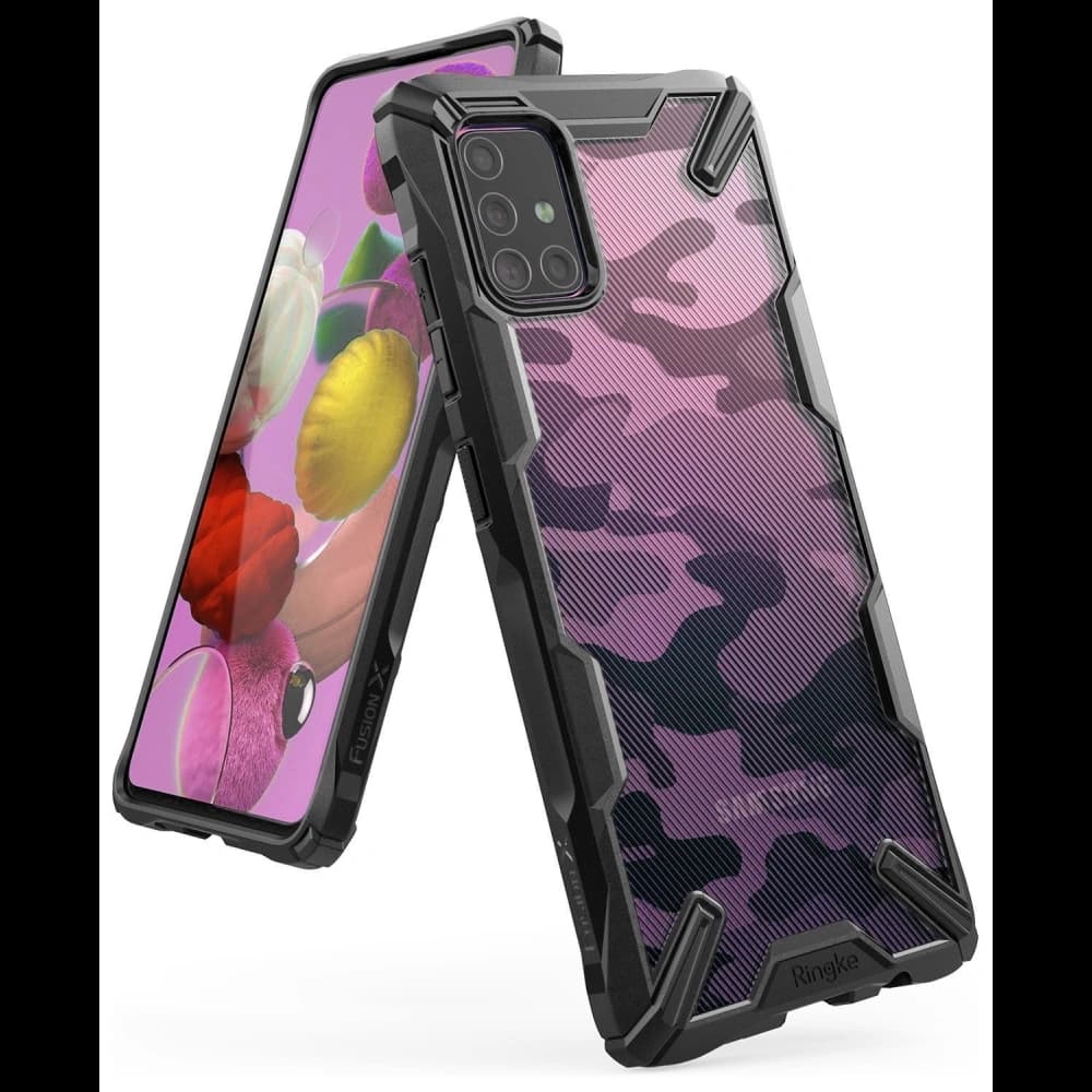 Etui Ringke Fusion-X Design Samsung Galaxy A71 Camo (Moro) Black - 1