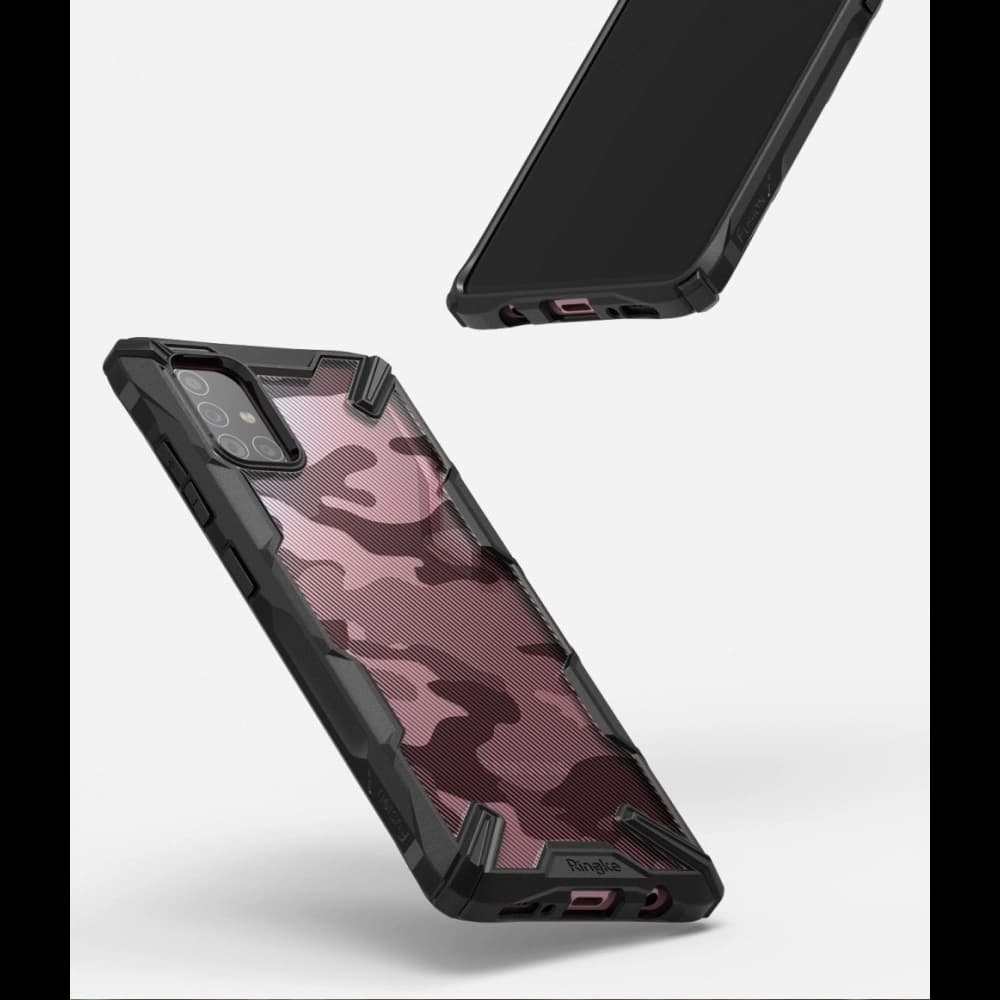 Etui Ringke Fusion-X Design Samsung Galaxy A71 Camo (Moro) Black - 3