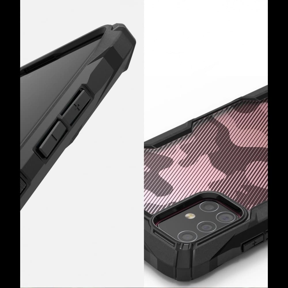 Etui Ringke Fusion-X Design Samsung Galaxy A71 Camo (Moro) Black - 5