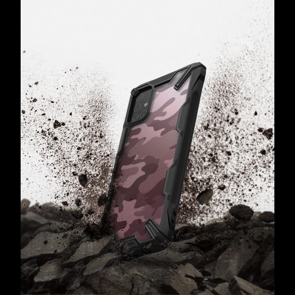 Etui Ringke Fusion-X Design Samsung Galaxy A71 Camo (Moro) Black - 7