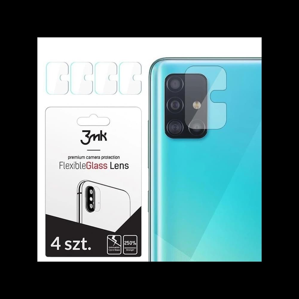 Hybridglas für die Kameraobjektiv 3MK Lens Protection Samsung Galaxy A51 [4 PACK] - 1