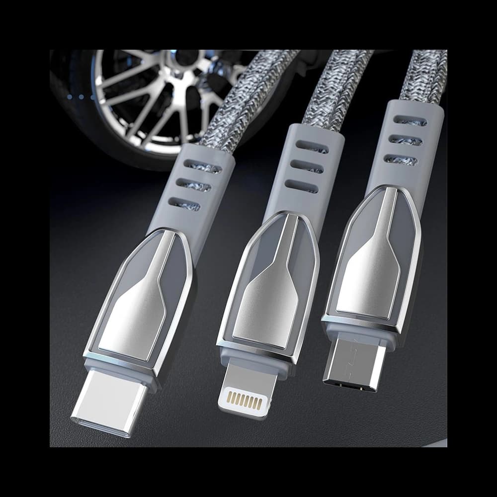 Kabel Dudao USB/microUSB 5A 1m šedý (L3PROM) - 4
