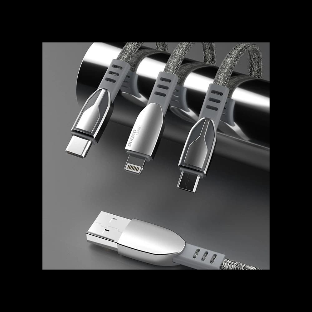 Kabel Dudao USB/microUSB 5A 1m šedý (L3PROM) - 6