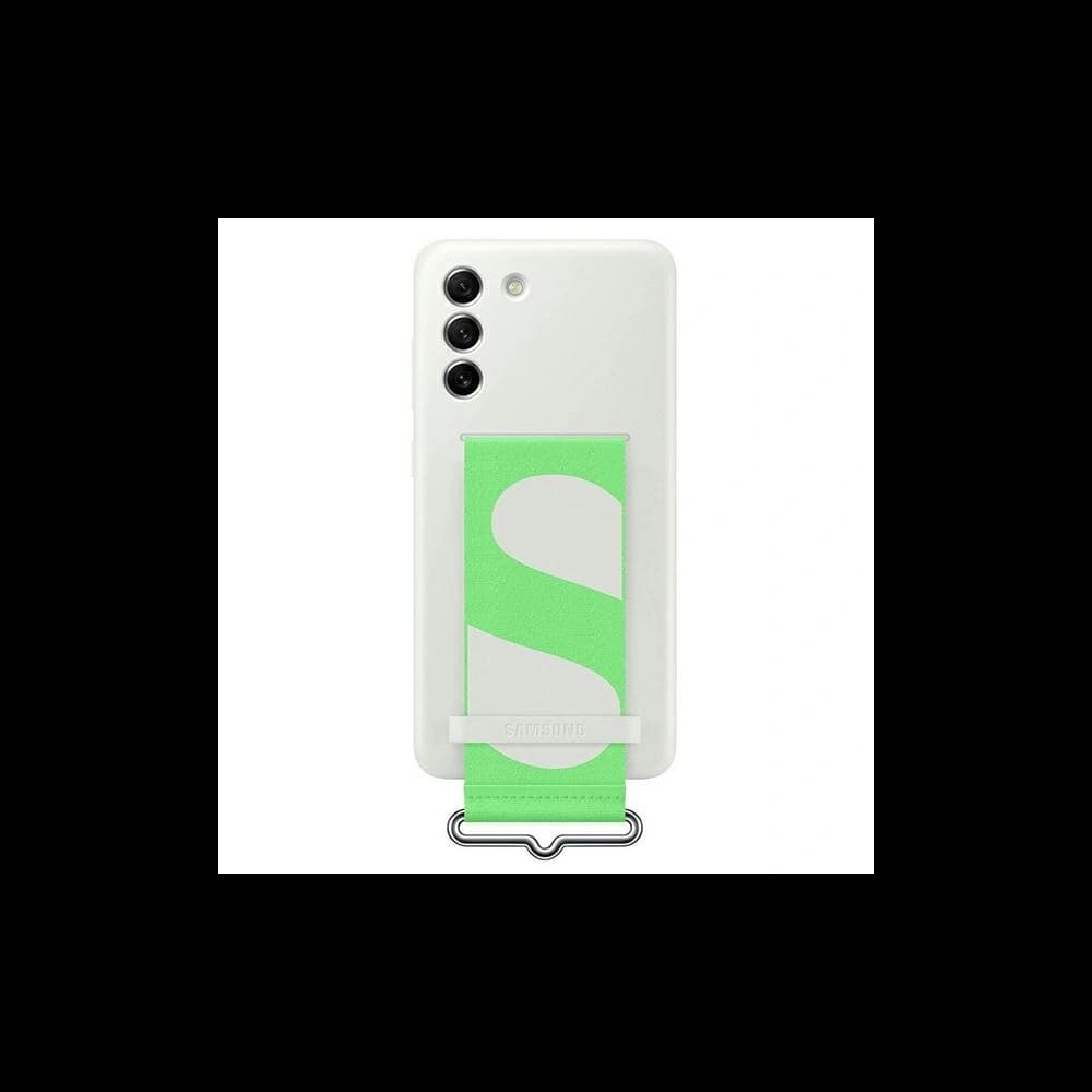 Case Samsung Galaxy S21 EF-GG990TW weiß/white Silikon Cover Strap - 1