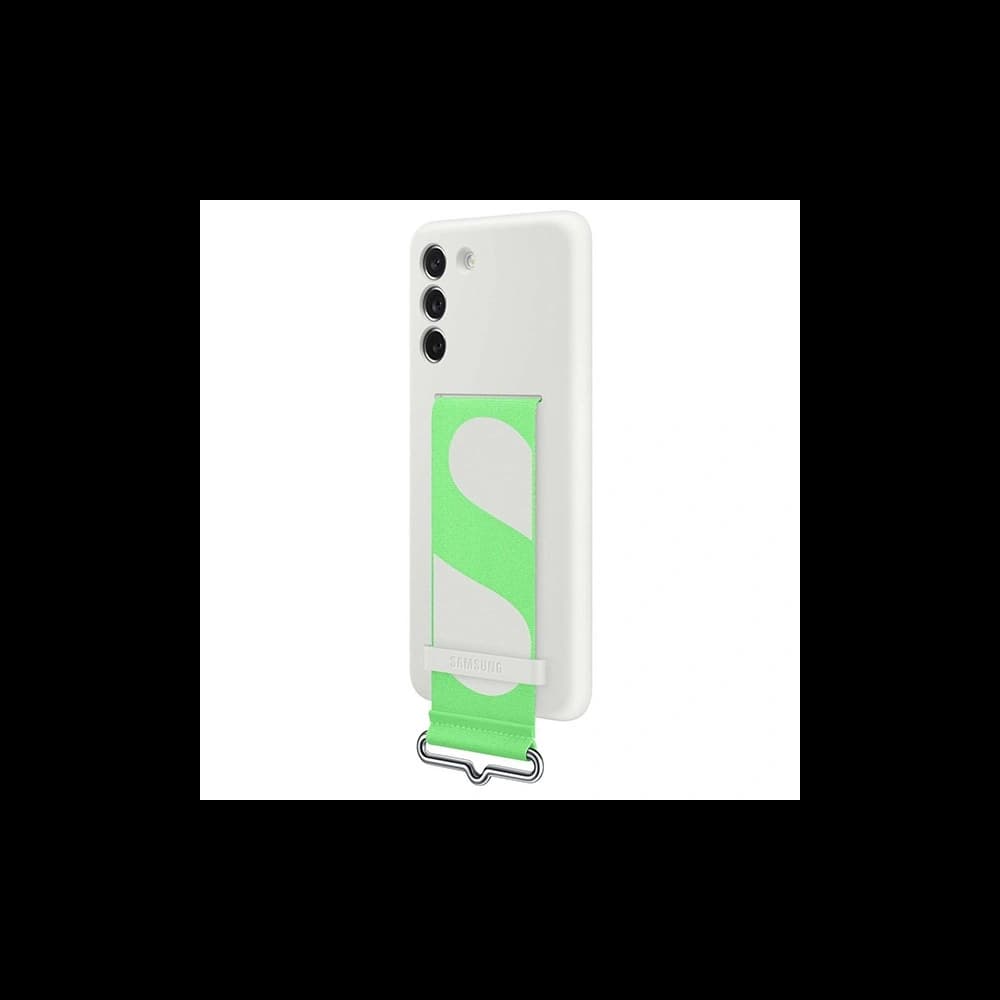 Case Samsung Galaxy S21 EF-GG990TW weiß/white Silikon Cover Strap - 4