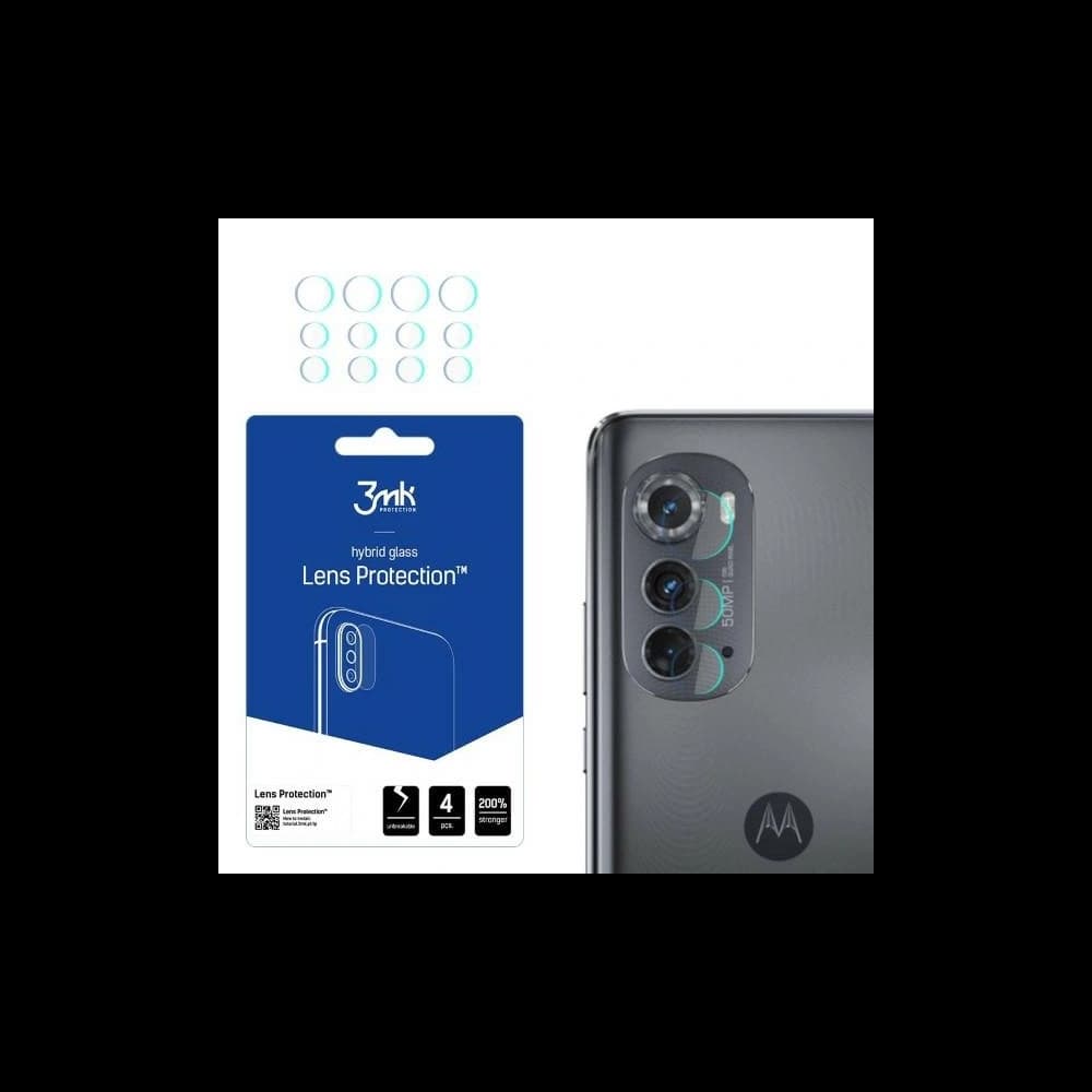 Hybriertes Glas für die Kameraobjektiv 3MK Lens Protect Motorola Edge 2022 [4 PACK] - 1